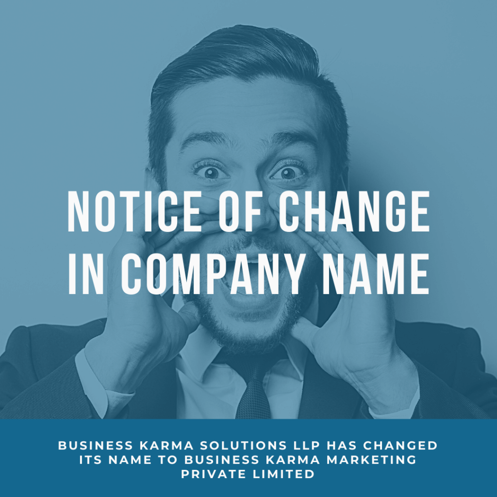 Bkarma Press release - change in the name