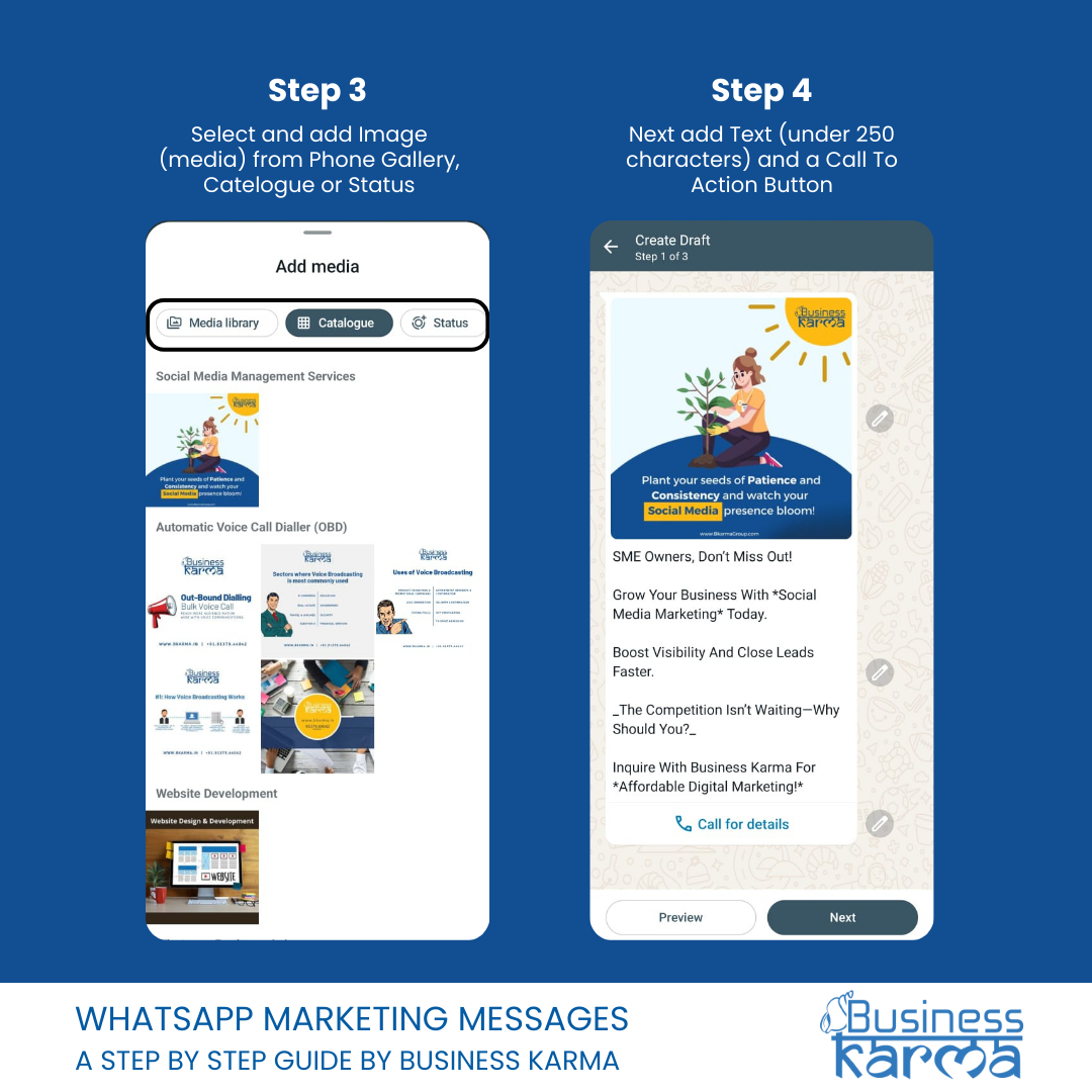 bkarma whatsapp marketing messages 1