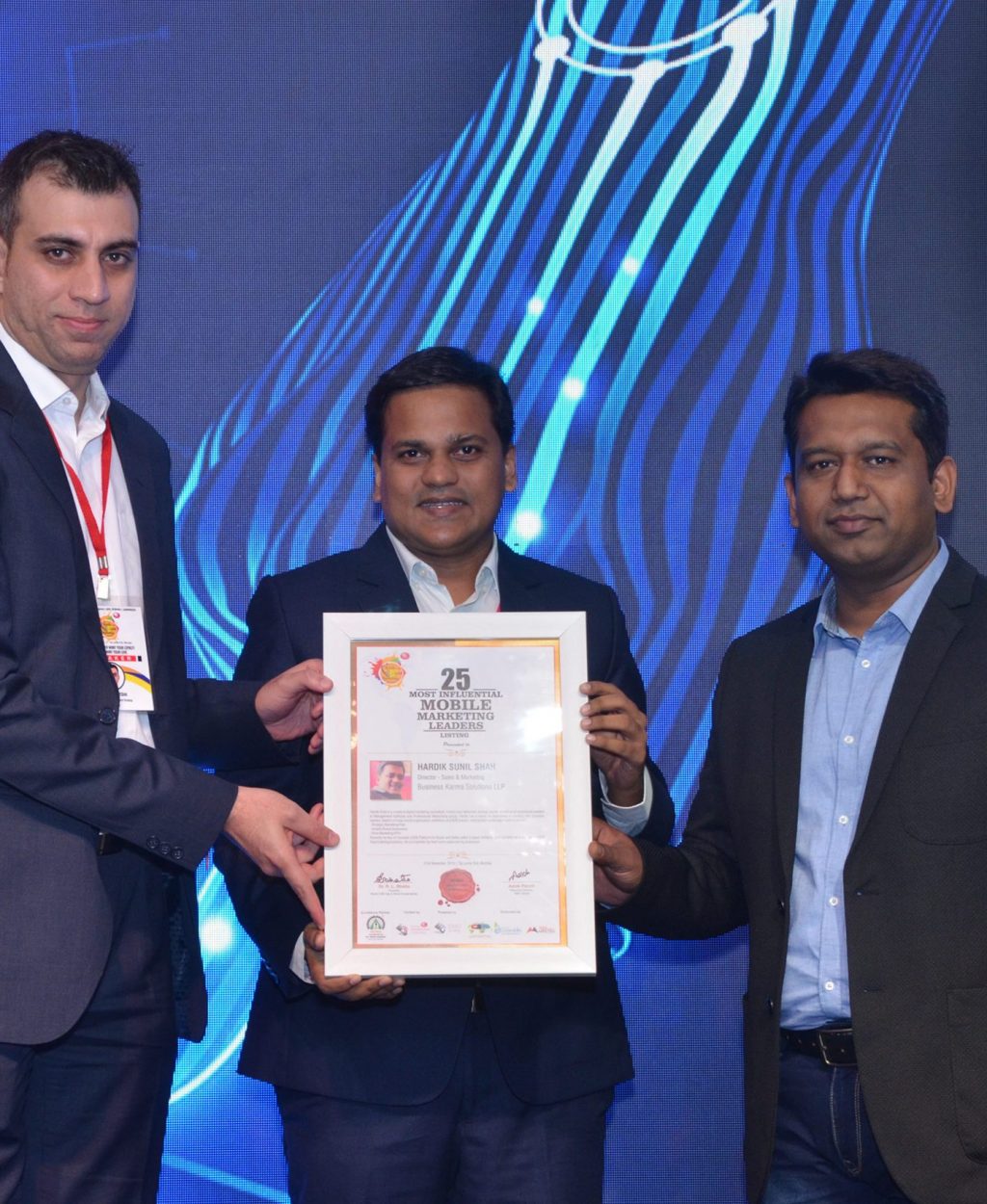 Hardik Shah Award Business Karma - Mobile Marketing Award 2019